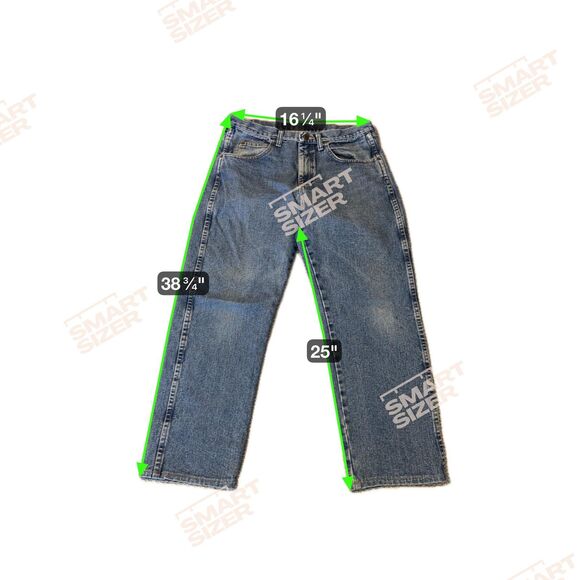 Wrangler Jeans Mens 33x30 Blue Denim Relaxed Straight Fit 100% Cotton Workwear - Picture 4 of 9